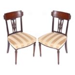 739 SIX GEORGE III PERIOD MAHOGANY PANELLED BACKED CHAIRS