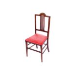 EDWARDIAN MAHOGANY AND INLAID BEDROOM CHAIR