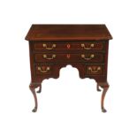 MAHOGANY AND BOXWOOD INLAID LOWBOY, CIRCA 1760