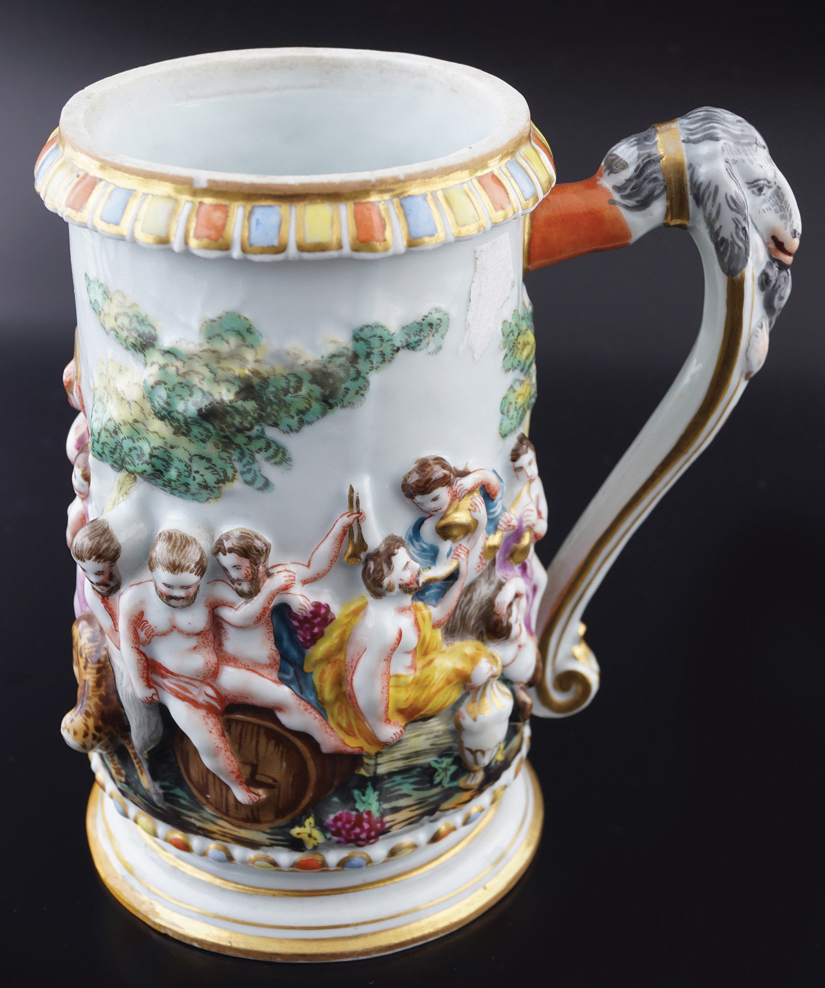 19TH-CENTURY CAPODIMONTE TANKARD - Image 3 of 6