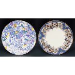 TWO MASON'S IRONSTONE POLYCHROME PLATES