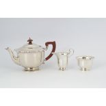 THREE PIECE SILVER TEA SET