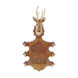 DEER-MOUNTED ARMORIAL WHIP RACK