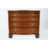 GEORGE III PERIOD MAHOGANY & CROSSBANDED COMMODE