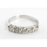 18 CT. WHITE GOLD HALF ETERNITY RING