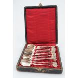 SET OF 12 SILVER APOSTLE SPOONS