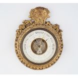 19TH-CENTURY FRAMED ANEROID BAROMETER