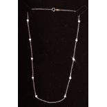 18CT WHITE GOLD DIAMOND CHAIN