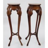 PAIR OF 19TH-CENTURY CHINESE HARDWOOD PEDESTALS