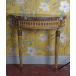 PAIR OF REGENCY PARCEL GILT CONSOLE TABLES