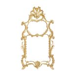 EARLY 20TH-CENTURY CARVED GILTWOOD CHIPPENDALE MIRROR