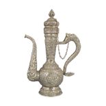 TIBETAN SILVER DRAGON WINE EWER