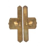 PAIR OF BRASS DOOR PLATES