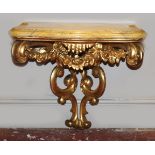 18TH-CENTURY CARVED GILTWOOD CONSOLE TABLE