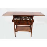 MAHOGANY TABLE CANTEEN OF CUTLERY