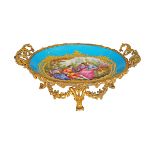 ORMOLU MOUNTED & SEVRES PORCELAIN COMPORT