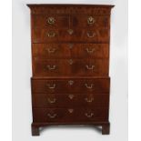 18TH-CENTURY WALNUT CHEST ON CHEST