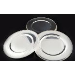 SET OF SEVEN SILVER PLATED SOUS PLATS