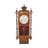 19TH-CENTURY ANGLO-AMERICAN 8 DAY WALL CLOCK