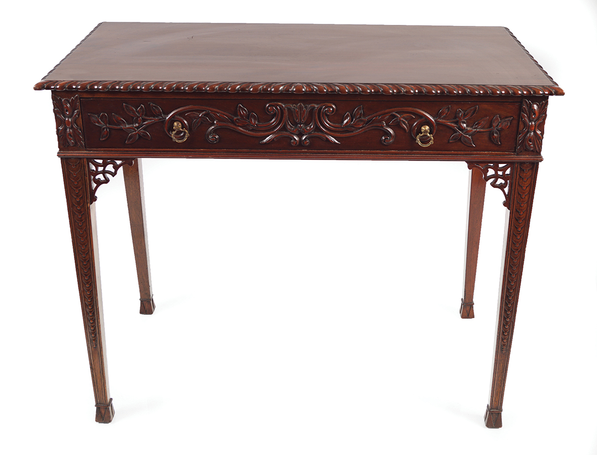 19TH-CENTURY MAHOGANY SIDE TABLE