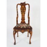 19TH-CENTURY DUTCH MARQUETRY SIDE CHAIR