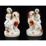 PAIR OF STAFFORDSHIRE DOGS