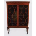 REGENCY MAHOGANY AND INLAID BOOKCASE