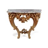 18TH-CENTURY CARVED GILTWOOD CONSOLE TABLE