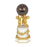 FRENCH ORMOLU AND MARBLE MANTLE CLOCK