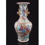 19TH-CENTURY CANTONESE FAMILLE ROSE VASE