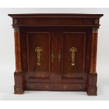 19TH-CENTURY FRENCH EMPIRE MAHOGANY SIDE CABINET