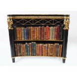 REGENCY PERIOD EBONY AND PARCEL GILT BOOKCASE