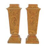 PAIR OF 19TH-CENTURY WALNUT AND MARQUETRY PLINTHS