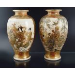 PAIR OF JAPANESE MEIJI PERIOD SATSUMA VASES