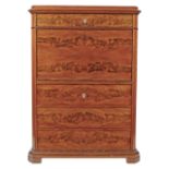 19TH-CENTURY MAHOGANY BUREAU ABBATANT