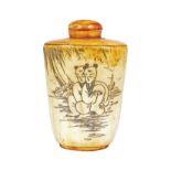 CHINESE BONE SNUFF BOTTLE