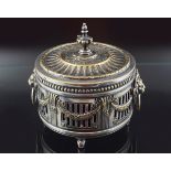 NEO-CLASSICAL SILVER PLATED SUGAR BOWL