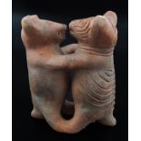 COLUMBIAN TERRACOTTA GROUP OF BEARS