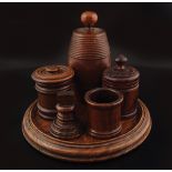 19TH-CENTURY COLLECTION OF TREEN PIECES