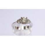 18CT WHITE GOLD DIAMOND 3 STONE RING