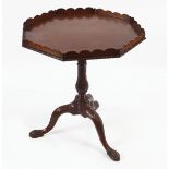 IRISH 18TH-CENTURY MAHOGANY SILVER TABLE