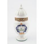 PORCELAIN APOTHECARY JAR AND COVER