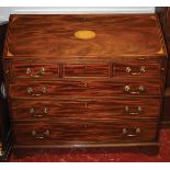 18TH-CENTURY MAHOGANY & INLAID BUREAU