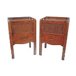 PAIR OF 18TH-CENTURY MAHOGANY TRAY TOP PEDESTALS