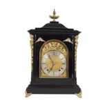 19TH-CENTURY EBONY AND ORMOLU CASED BRACKET CLOCK