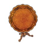 19TH-CENTURY WALNUT AND MARQUETRY CENTRE TABLE