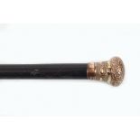 19TH-CENTURY EBONY WALKING STICK