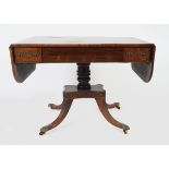 REGENCY BRASS MOUNTED ROSEWOOD SOFA TABLE