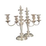 PAIR OF SHEFFIELD SILVER PLATED CANDELABRA