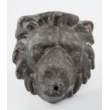 18TH-CENTURY LEAD LION MASK FOUNTAIN HEAD